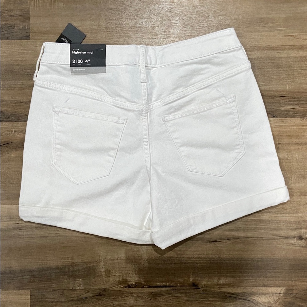 White Jean Shorts for Women - Picture 2 of 8